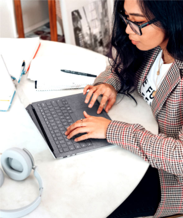 Woman Working on Computer